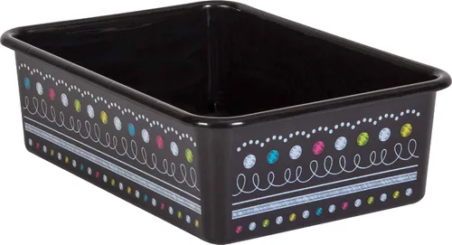 Vista 2 de Teacher Created Resources Chalkboard Brights - Contenedores de almacenamiento de plástico grandes, paquete de 6