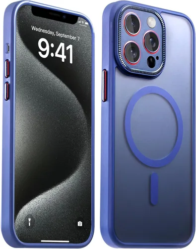 Vista 10 de Funda magnética fuerte para iPhone 13 Pro [protección de grado militar de 10 pies] compatible con MagSafe a prueba de golpes, funda delgada de 6.1