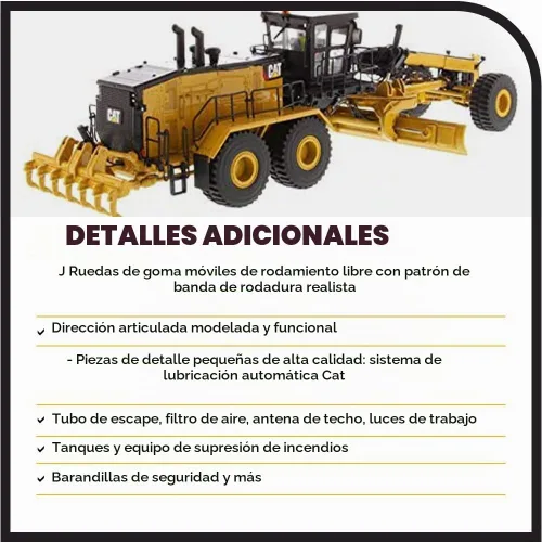 Vista 5 de Diecast Masters Motoniveladora Caterpillar 24 - Serie High Line Escala 1/50
