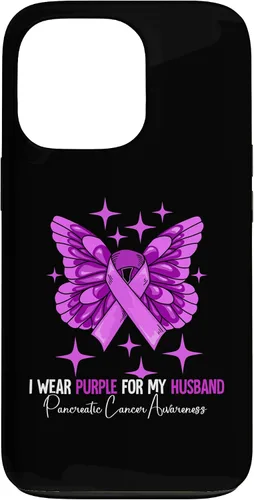 Vista 10 de I Wear Purple For My Husband Pancreatic Cancer Awareness Case for iPhone 16