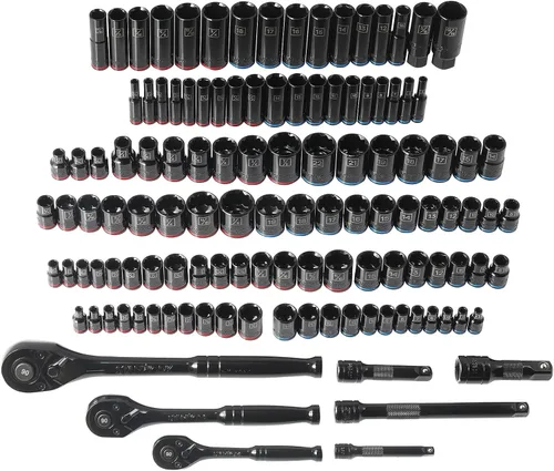 Vista 5 de STARWORK TRUE MECHANIC - Juego de herramientas mecánicas de 303 piezas, llave de trinquete 120T, profesional, SAE/métrica