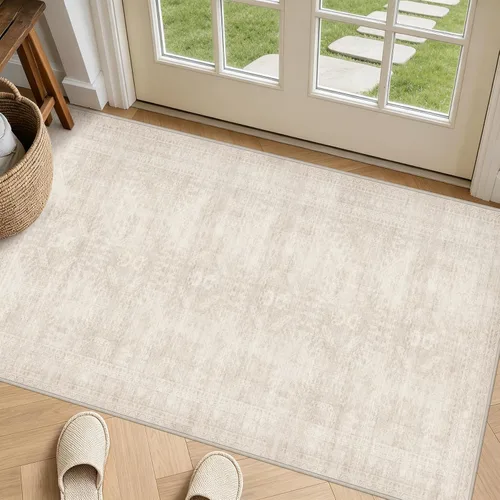 Vista 35 de Alfombras de área 8x10 Sala de estar: Dormitorio Alfombra Lavable Beige