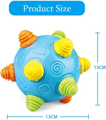 Vista 6 de Pelota de baile con música para niños pequeños - Moverse, gatear, rebotar, aprendizaje sensorial para niños y bebés, regalo divertido tanto