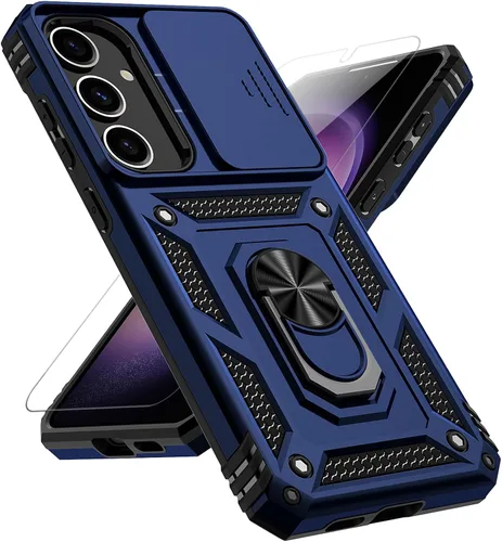Vista 15 de Funda para Samsung Galaxy S25 Plus con cubierta deslizante para cámara, protector de pantalla HD [probado contra caídas de grado militar] soporte