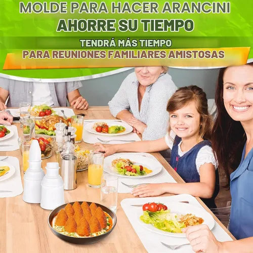 Vista 7 de Arancini Maker - Juego de 2 moldes para fabricar, 5.64 oz/5.65 onzas, plástico (blanco)