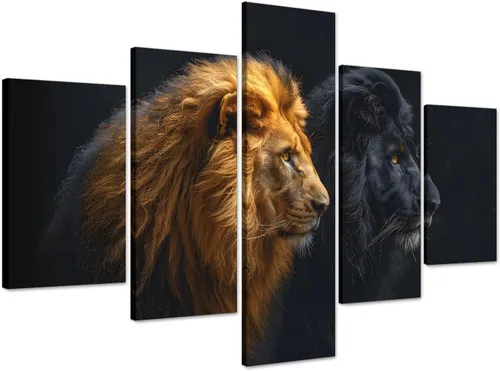 Vista 33 de 5 piezas de pintura sobre lienzo ardiente de fénix dibujado en estilo heráldico fuego fénix arte de pared vintage impresiones obras de arte arte