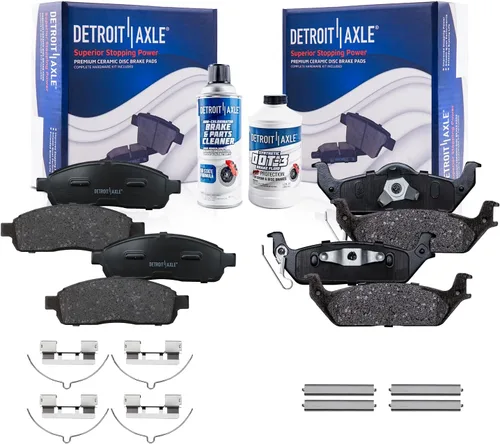 Vista 133 de Detroit Axle - Pastillas de Freno Delantero para Nissan Altima Maxima Sentra 350Z Cube Juke Versa INFINITI G35 I30 I35 Suzuki SX4 Crossover