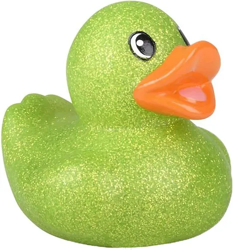Vista 7 de Surtido de 5 patos de goma con purpurina de 2 pulgadas para niños, regalos de cumpleaños, baby showers, actividades de playa y piscina, 2 pulgadas