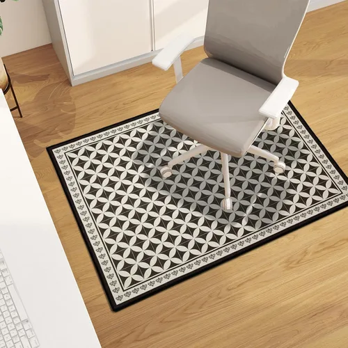 Vista 23 de Tapete para silla de oficina para suelo de madera dura, 48"x36" tapete protector de escritorio de computadora de fácil deslizamiento para silla Hoja