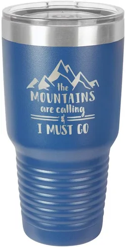 Vista 13 de Las motos están llamando y tengo que ir grabado 30 oz vaso de acero con recubrimiento de polvo grabado láser taza de viaje de camello polar sin BPA