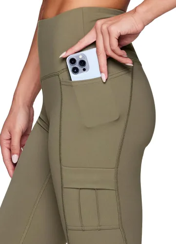 Vista 2 de Avalanche Leggings de entrenamiento al aire libre de alto impacto de longitud completa con bolsillo tipo cargo para mujer