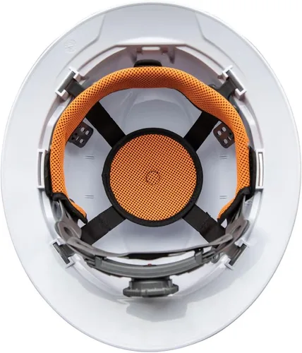 Vista 9 de Klein Tools 60406RL - Casco duro, linterna frontal recargable, sin ventilación, estilo de ala completa, acolchada, auto-absorbente, resistente al