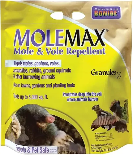 Vista 9 de Bonide MOLEMAX - Gránulos repelentes de topos y campañoles, 5 libras, listos para usar, control de topos para césped y jardín al aire libre, seguro