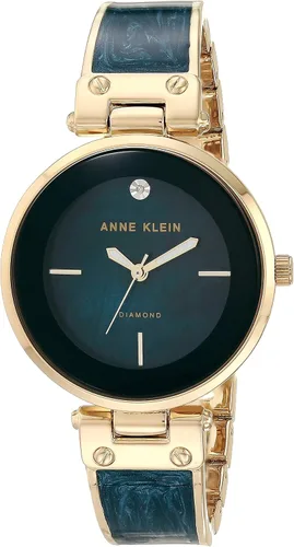 Vista 11 de Anne Klein - Reloj de brazalete con esfera de diamante auténtico para mujer Rosa claro / Dorado
