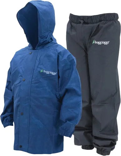 Vista 2 de FROGG TOGGS Traje de lluvia transpirable impermeable Polly Woggs para jóvenes Azul (Arándano)