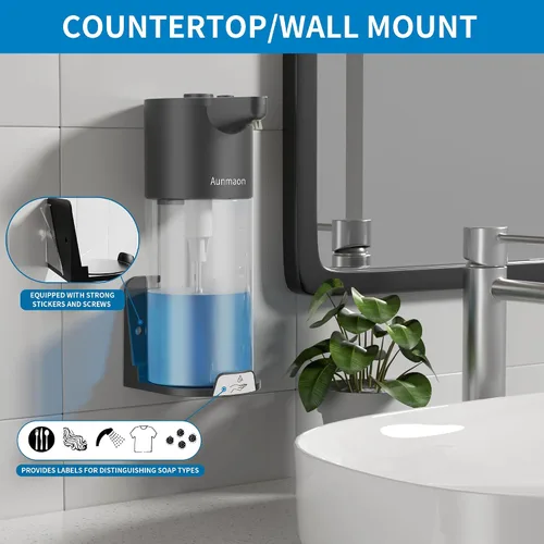 Vista 4 de Dispensador automático de jabón sin contacto, ajuste físico simple, dispensador de jabón de plato de mano de bajo consumo de batería para cocina