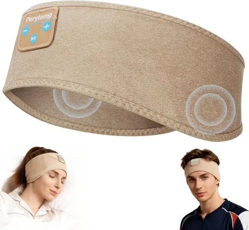 Vista 13 de Perytong: Diadema para dormir - Auriculares Bluetooth para dormir para durmientes de lado - Auriculares para dormir, diadema cómoda con micrófono