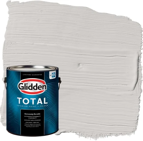 Vista 78 de Glidden Pintura Interior + Imprimación: Gris/Plata Antigua, Una Capa, Satinado, 1 Galón