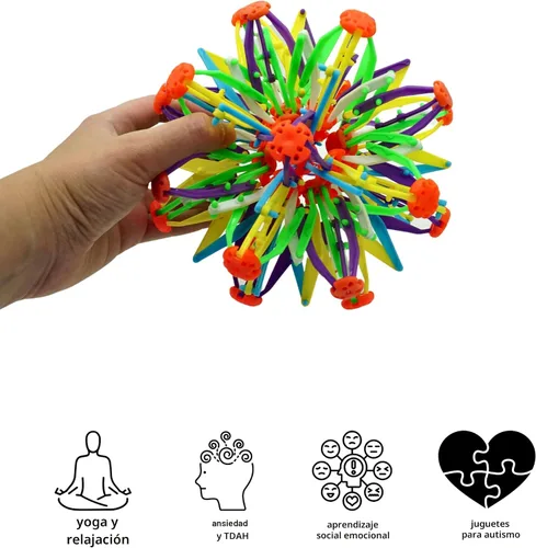 Vista 6 de 4E's Novelty Bola expandible, esfera sensorial de plástico para niños y adultos