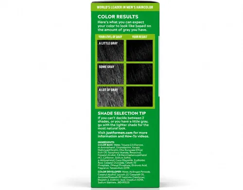 Vista 9 de JUST FOR MEN Tinte para el cabello H-55 negro real 1 unidad (paquete de 5)