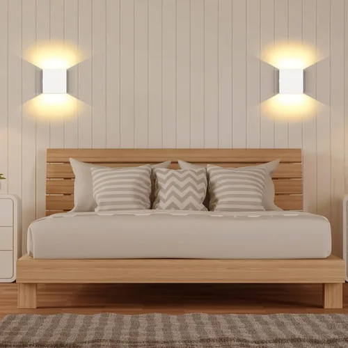 Vista 7 de Aplique de pared recargable con control táctil Lightess, luz blanca cálida Touch Dimmable Control Battery Operated Up & Down LED Light Tool-Free