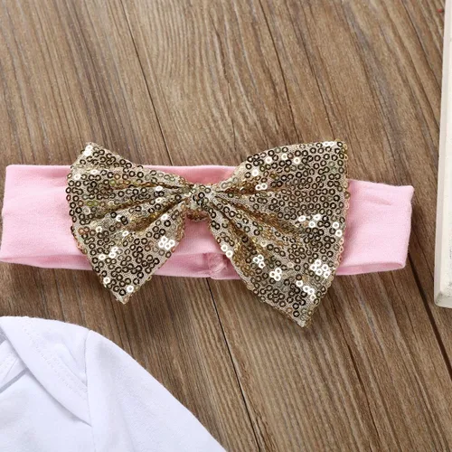 Vista 8 de Conjunto de disfraz de unicornio para bebé niña con diseño de primer cumpleaños + tutú, falda de princesa, lazo, diadema