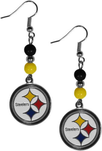 Vista 9 de Aretes colgantes con cuentas de abanico de la NFL
