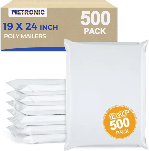 Vista 22 de Metronic Sobres de polietileno de 14.5 x 19 pulgadas, paquete de 400 bolsas de envío grandes para ropa a granel, sobres de envío autoadhesivos
