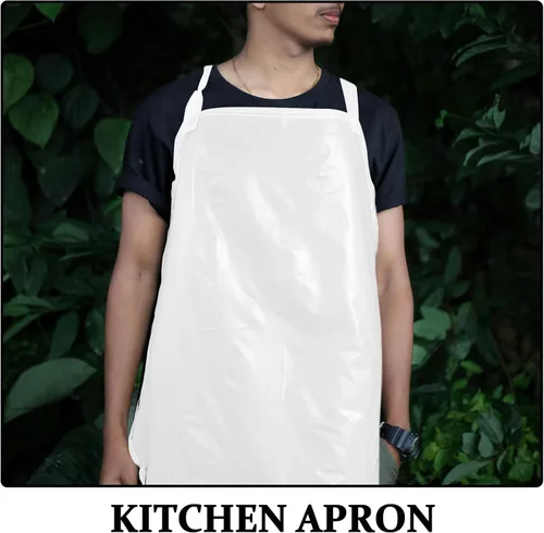 Vista 3 de Luxshiny Waterproof Kitchen Apron Set 4pcs White Long Chef Aprons Adjustable for Bbq Gardening Dishwashing