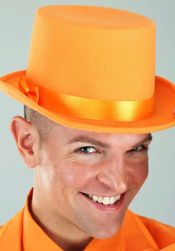 Vista 4 de Accesorio de Disfraz Sombrero de Copa de Esmoquin Naranja Multicolor
