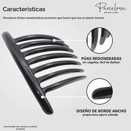 Vista 3 de Parcelona French Twist - Juego de 2 peines de celuloide de 4 pulgadas (4.0 in), flexibles, duraderos, antideslizantes, accesorios para el cabello