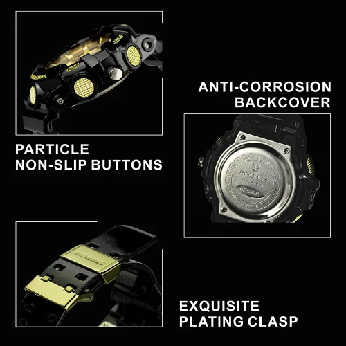 Vista 6 de findtime Mens Digital Watch Waterproof Dual Display Analog Digital Outdoor Sports Watches LED Backlight Tactical Military Watches for Men Alarm