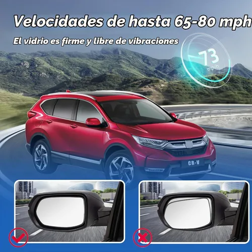 Vista 4 de SNEMEEY Espejo lateral izquierdo de repuesto para Honda CRV, 2007 2008 2009 2010 2011 - Cristal de espejo retrovisor cromado calefactado con placa