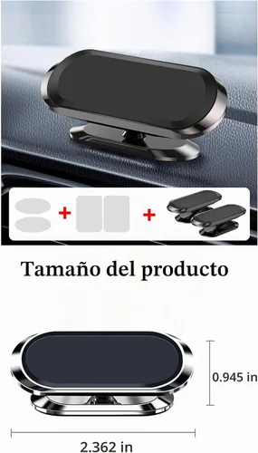 Vista 2 de Soporte magnético para teléfono de coche, 2 unidades, rotación de 360°, apto para teléfonos inteligentes generales