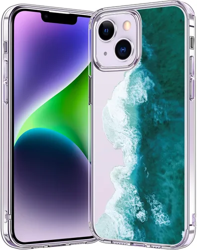 Vista 18 de bicol Funda para iPhone 14 con diseños claros y modernos para mujeres y niñas, [con protector de pantalla] ajuste delgado, a prueba de golpes, funda