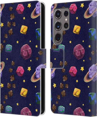 Vista 24 de Head Case Designs Officially Licensed Carla Morrow Colorful Space Dice Patterns Leather Wallet Case Compatible with Samsung Galaxy A07 4G