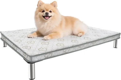 Vista 22 de FXW TitanNest Cama Elevada para Perros a Prueba de Masticación, Catre Elevado para Uso Interior/Exterior/Camping, Cama Refrescante para Mascotas