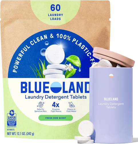 Vista 21 de BLUELAND Pastillas de detergente para ropa, 36 unidades, cápsulas, hojas y alternativa líquida sin plástico, respetuosas con el medio ambiente, sin