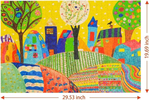 Vista 5 de Lavievert Tapete de rollo de rompecabezas para hasta 1500 piezas + 500 piezas (diversión de dibujo para niños)