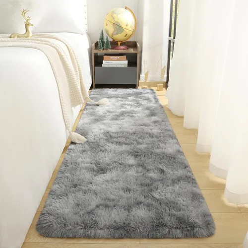 Vista 16 de DETUM Alfombra pequeña de 2 x 3 pies para dormitorio, Kicthen entrada, pasillo, lavable, antideslizante, color borgoña, alfombras de felpa