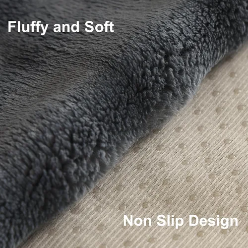 Vista 5 de Funda de terciopelo de felpa suave para sofá, funda antideslizante y esponjosa para sofá modular de 3 cojines, sofá L afilado, funda protectora