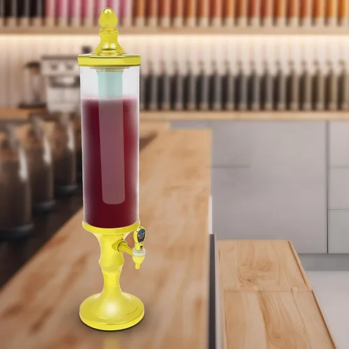 Vista 7 de Dispensador de torre de cerveza de 3 litros con tubo de hielo y dispensador de cerveza de mesa ligera, 3.2 cuartos de galón /102 onzas, dispensador