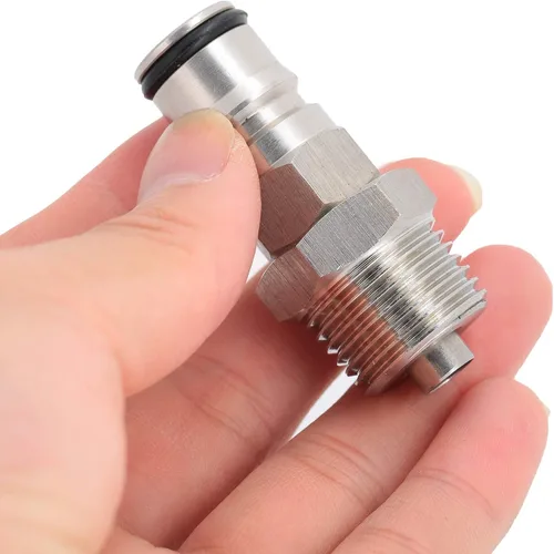 Vista 4 de TOPINCN Ball Lock Post 18 Ball Lock Adapter Lock Post Lock Male 1/2In Npt Kit Adaptador de rosca con para barriles Kegging