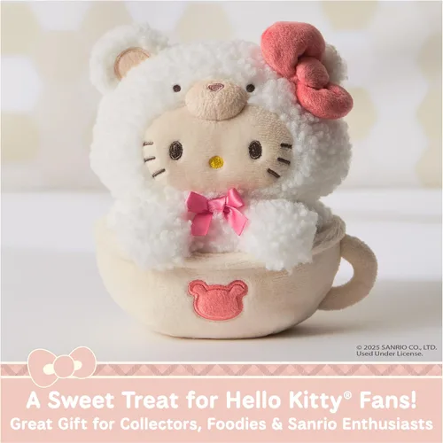 Vista 2 de GUND Sanrio Hello Kitty - Juguete de peluche de 6 pulgadas con traje