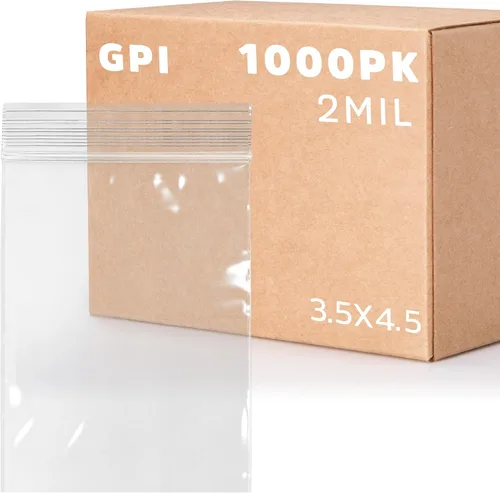 Vista 19 de GPI - Bolsas pequeñas con cremallera de 2 x 4 pulgadas, 1000 unidades, 2 mil, bolsas de plástico transparente con cierre de cremallera, con cierre