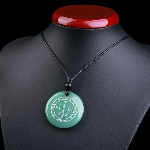 Vista 5 de Colgante Arcángel Rafael - Collar de protección - Medalla milagrosa para hombres y mujeres - Medallones de piedras preciosas genuinas - amuleto