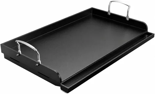 Vista 20 de Uniflasy Plancha Parrilla Reversible de Hierro Fundido para Estufa 16 7/8" Sartén Plancha Plana, Placa de Plancha Parrilla de Hierro Fundido