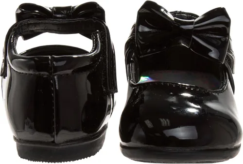 Vista 4 de Josmo Zapatos para caminar para bebés Zapatos planos Mary Jane para niños y niñas, zapatos de vestir formales, mocasines para caminar, cuna, lazo