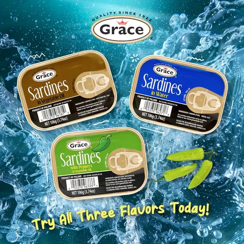 Vista 4 de Grace Sardinas en aceite vegetal, 3.74 oz, 3.74 onzas (paquete de 10), 0.63 oz de proteína por porción, sardinas enlatadas y envasadas, bajo
