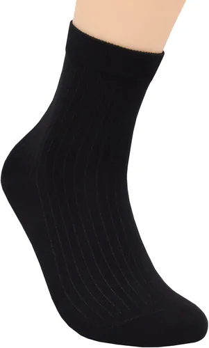 Vista 4 de Calcetines de algodón para hombre, calcetines clásicos de negocios, 5 pares, suaves y cómodos
